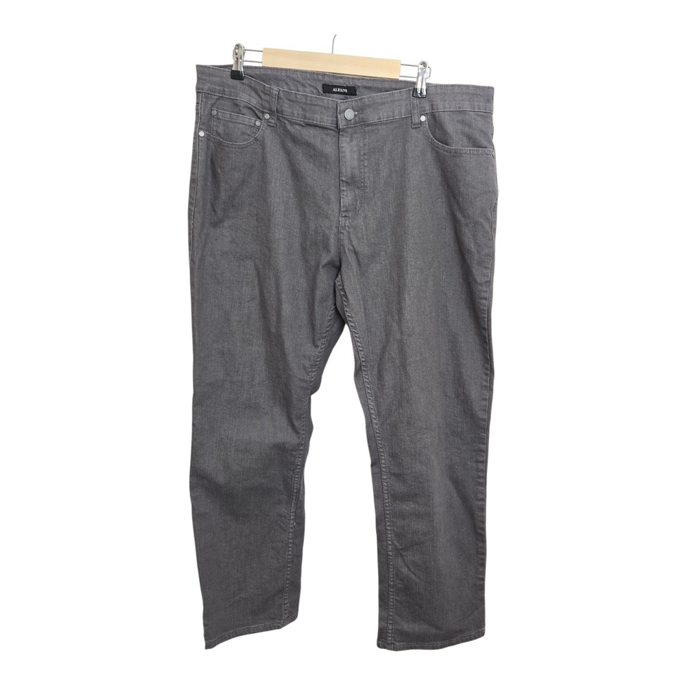 Alfani Mens Charcoal Grey Straight Leg Jeans Waist 40 Inseam 30 Cotton Blend‎